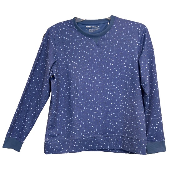 Peter Millar Tops - Peter Millar | Long Sleeve UPF 50 Storm Birdie Golf Sweatshirt Size L Activewear